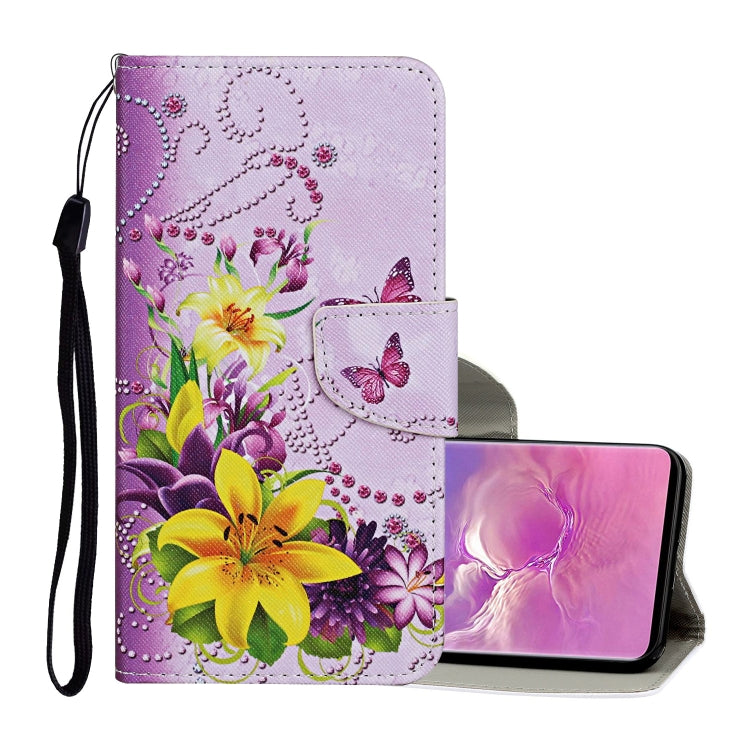 Colored Drawing Pattern Horizontal Flip Leather Case with Holder & Card Slots & Wallet & Lanyard