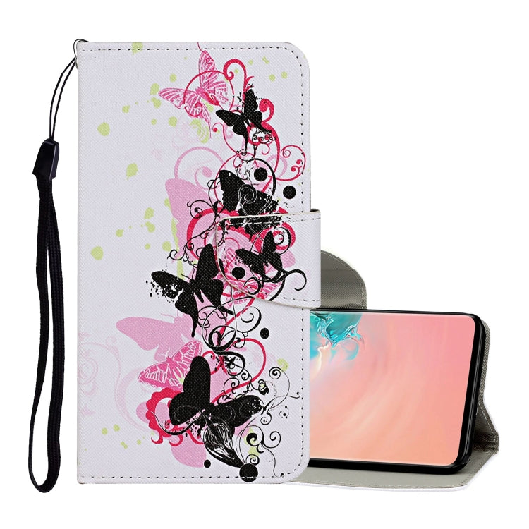 Colored Drawing Pattern Horizontal Flip Leather Case with Holder & Card Slots & Wallet & Lanyard