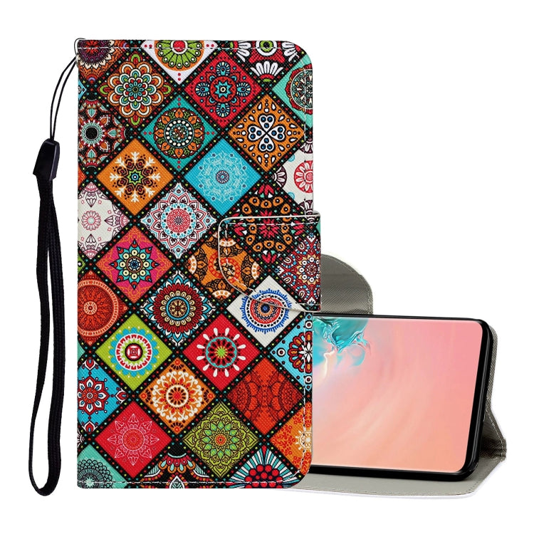 Colored Drawing Pattern Horizontal Flip Leather Case with Holder & Card Slots & Wallet & Lanyard