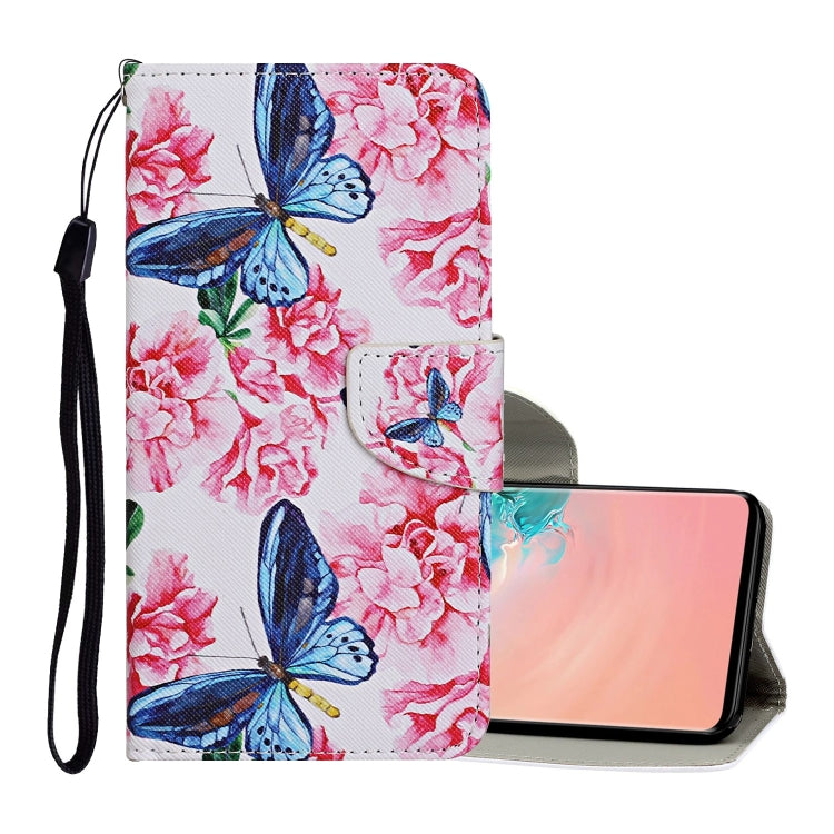 Colored Drawing Pattern Horizontal Flip Leather Case with Holder & Card Slots & Wallet & Lanyard