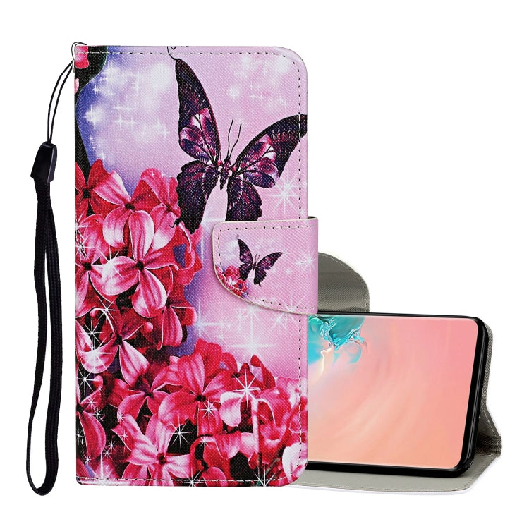 Colored Drawing Pattern Horizontal Flip Leather Case with Holder & Card Slots & Wallet & Lanyard