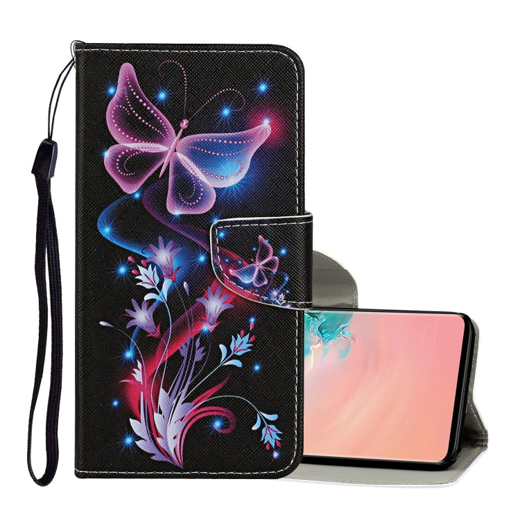 Colored Drawing Pattern Horizontal Flip Leather Case with Holder & Card Slots & Wallet & Lanyard