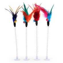 Load image into Gallery viewer, Cat Interactive Stick Feather Toy with Fixed Suction Cup