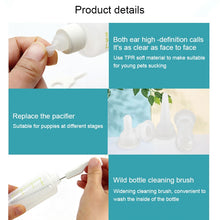 Load image into Gallery viewer, Pet Bottle Set Puppy Kitten Cat Bottle Multiple Pacifiers with Bottle Brush, 60ml x 1