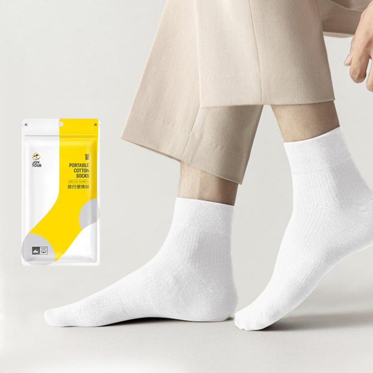 Jiaotu Disposable Socks Short Tube White Unisex