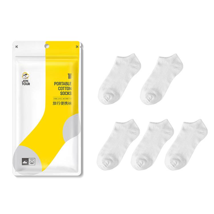 Jiaotu Disposable Socks Short Tube White Unisex