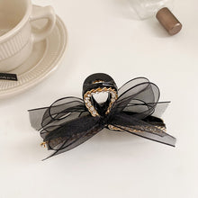 Load image into Gallery viewer, French Style Hairpin Gripper Mesh Lace Bowknot Rhinestone Hairpin