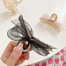 Load image into Gallery viewer, French Style Hairpin Gripper Mesh Lace Bowknot Rhinestone Hairpin