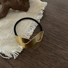 Load image into Gallery viewer, Korean Simple Women High Elastic Metal Brushed Hair Rope Rubber Band Headwear