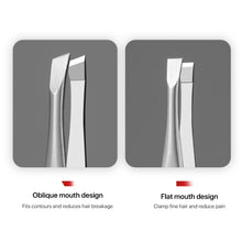 Load image into Gallery viewer, Eyebrow Clip Stainless Steel Tweezers Multifunctional Bevel Eyebrow Clip