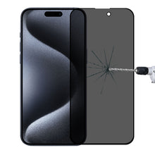 Load image into Gallery viewer, Full Cover Anti-spy Silk Screen Tempered Glass Film, For iPhone 15 Pro Max / 15 Plus, For iPhone 15 Pro / 15