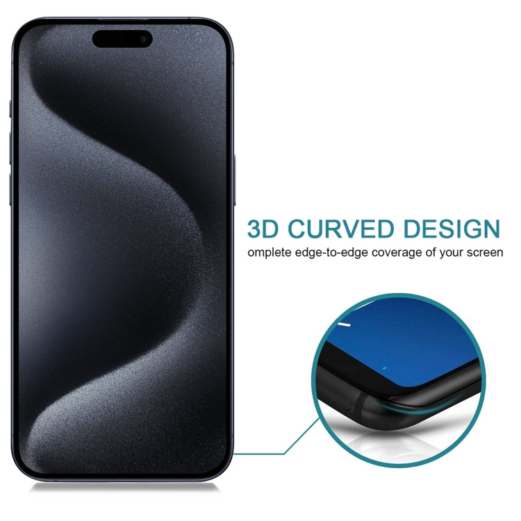 Full Cover Anti-spy Silk Screen Tempered Glass Film, For iPhone 15 Pro Max / 15 Plus, For iPhone 15 Pro / 15