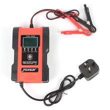 Load image into Gallery viewer, FOXSUR 12V-24V Car Motorcycle Repair Battery Charger AGM Charger, Red, Yellow