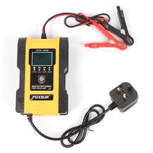 Load image into Gallery viewer, FOXSUR 12V-24V Car Motorcycle Repair Battery Charger AGM Charger, Red, Yellow