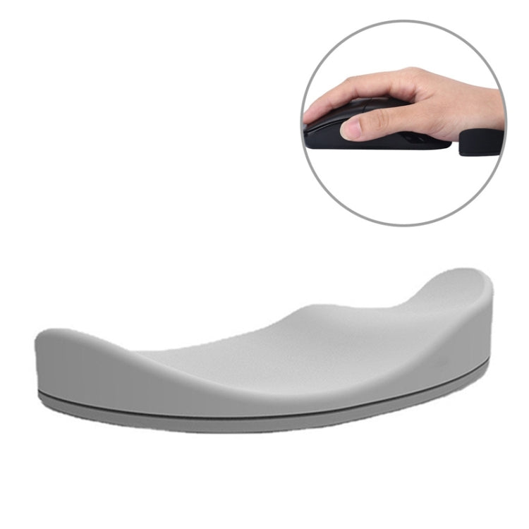 Silicone Wrist Support Mouse Pad Mobile Palm Rest Office Hand Rest, Black Left Hand, Grey Right Hand, Grey Left Hand