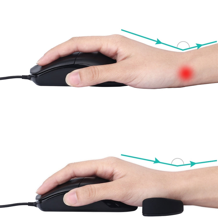 Silicone Wrist Support Mouse Pad Mobile Palm Rest Office Hand Rest, Black Left Hand, Grey Right Hand, Grey Left Hand