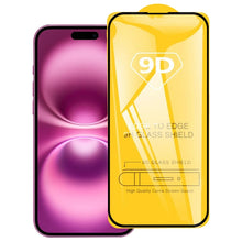 Load image into Gallery viewer, 9D Full Glue Screen Tempered Glass Film, For iPhone 16 Pro Max, For iPhone 16 Pro, For iPhone 16 Plus, For iPhone 16, For iPhone 15 Plus / 15 Pro Max, For iPhone 15 / 15 Pro