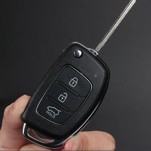 Load image into Gallery viewer, For Hyundai 3-button Folding Car Key Shell with Silver Metal Edge, For Hyundai 3-button