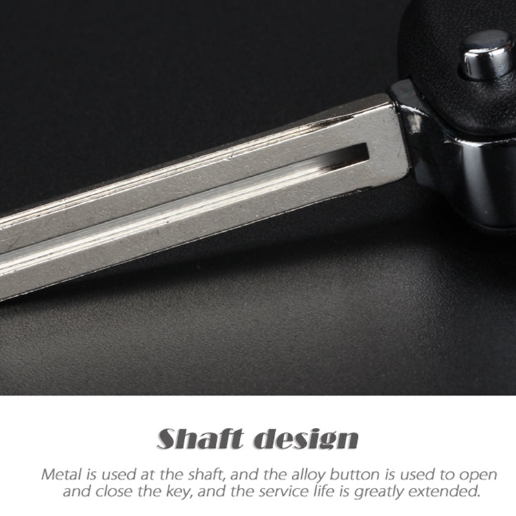 For Hyundai 3-button Folding Car Key Shell with Silver Metal Edge, For Hyundai 3-button