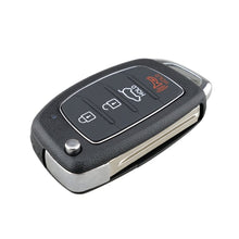 Load image into Gallery viewer, 4-button Folding Car Key Shell with Metal Edge Solaris ix35 ix4 Santa For Hyundai Sonata 2014-2017 / Tucson 2016-2019 /  Santa Fe 2013-2016, For Hyundai 4-button Solaris ix35 ix4