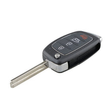 Load image into Gallery viewer, 4-button Folding Car Key Shell with Metal Edge Solaris ix35 ix4 Santa For Hyundai Sonata 2014-2017 / Tucson 2016-2019 /  Santa Fe 2013-2016, For Hyundai 4-button Solaris ix35 ix4