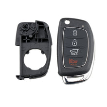 Load image into Gallery viewer, 4-button Folding Car Key Shell with Metal Edge Solaris ix35 ix4 Santa For Hyundai Sonata 2014-2017 / Tucson 2016-2019 /  Santa Fe 2013-2016, For Hyundai 4-button Solaris ix35 ix4