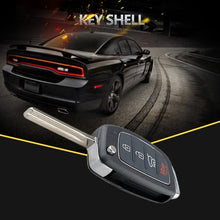 Load image into Gallery viewer, 4-button Folding Car Key Shell with Metal Edge Solaris ix35 ix4 Santa For Hyundai Sonata 2014-2017 / Tucson 2016-2019 /  Santa Fe 2013-2016, For Hyundai 4-button Solaris ix35 ix4