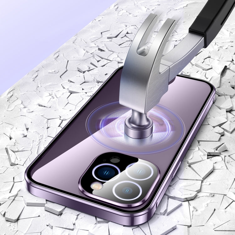 Magnetic Double-buckle HD Tempered Glass Phone Case, For iPhone 11 Pro