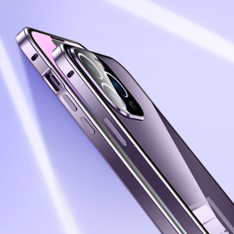 Magnetic Double-buckle HD Tempered Glass Phone Case, For iPhone 11 Pro