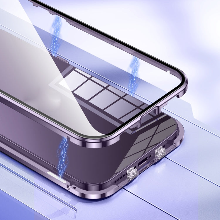 Magnetic Double-buckle HD Tempered Glass Phone Case, For iPhone 11 Pro