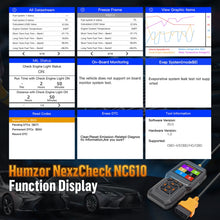 Load image into Gallery viewer, HUMZOR NexzCheck NC610 Car / Truck Code Reader OBD2 Diagnostic Scan Tool