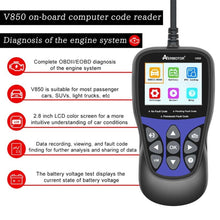 Load image into Gallery viewer, AERMOTOR V850 Car OBD2 Code Reader Diagnostic Scan Tool