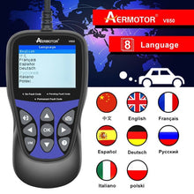 Load image into Gallery viewer, AERMOTOR V850 Car OBD2 Code Reader Diagnostic Scan Tool