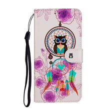 Load image into Gallery viewer, Oil Embossed Coloured Drawing Pattern Horizontal Flip PU Leather Case with Holder &amp; Card Slots &amp; Wallet