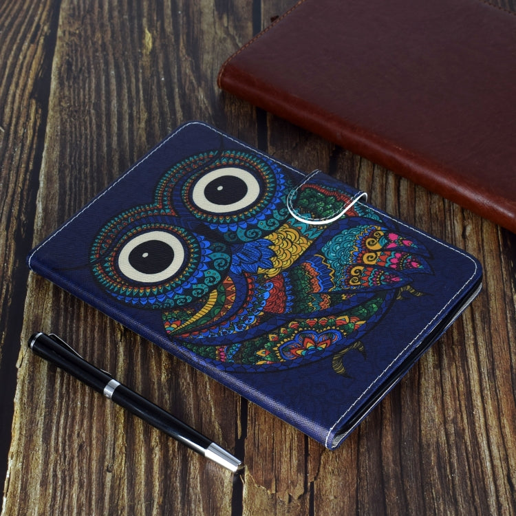 Colored Drawing Pattern Horizontal Flip PU Leather Case with Holder & Card Slot & Sleep / Wake-up Function