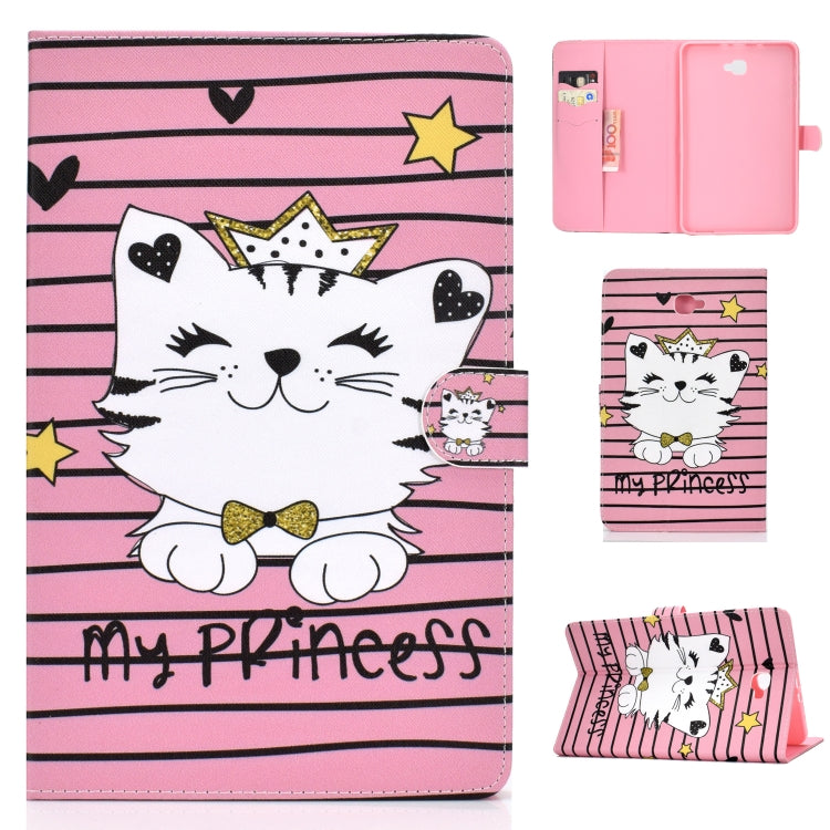 Colored Drawing Pattern Horizontal Flip PU Leather Case with Holder & Card Slot & Sleep / Wake-up Function