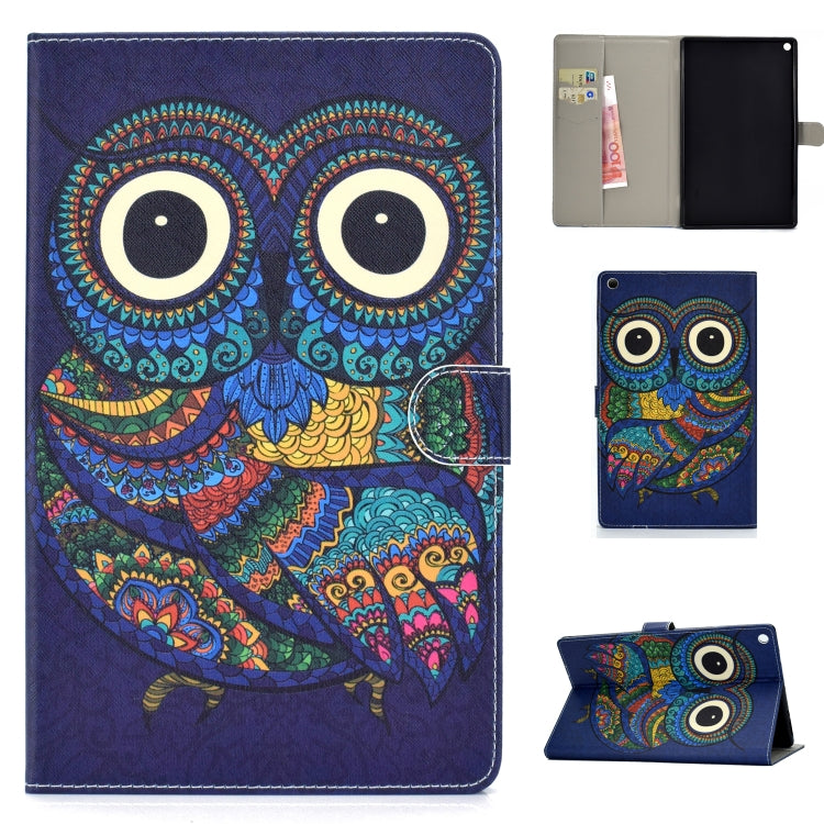 Colored Drawing Pattern Horizontal Flip PU Leather Case with Holder & Card Slot & Sleep / Wake-up Function