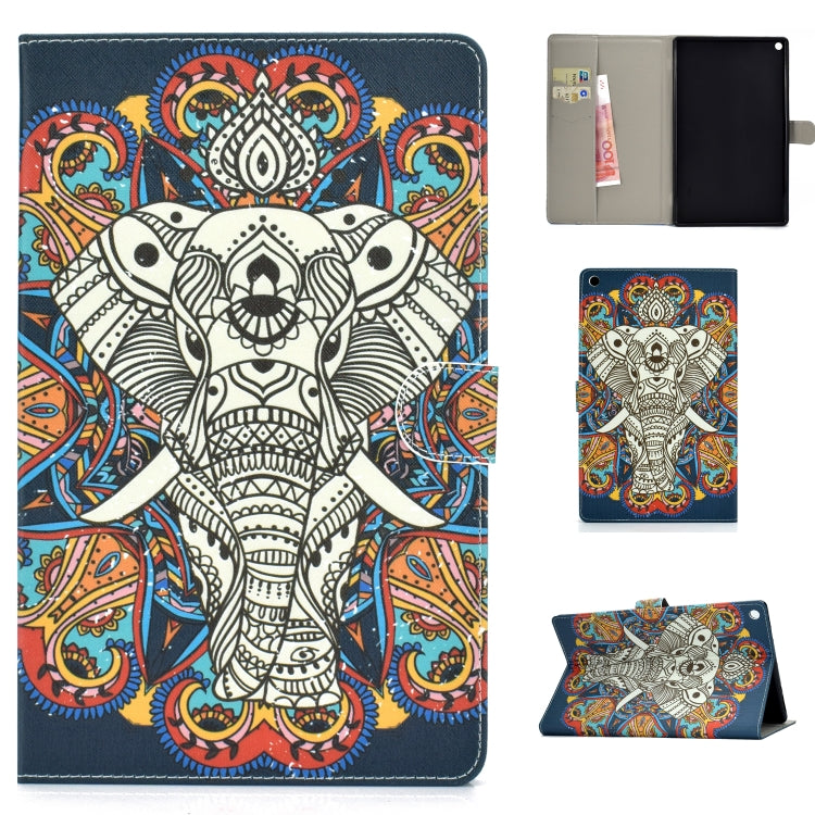 Colored Drawing Pattern Horizontal Flip PU Leather Case with Holder & Card Slot & Sleep / Wake-up Function