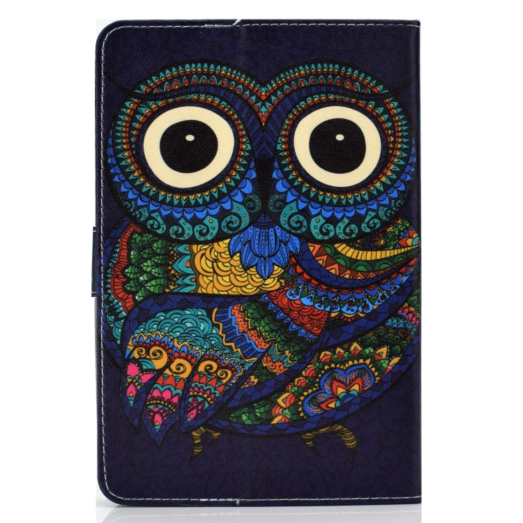 Universal Colored Drawing Pattern Horizontal Flip PU Leather Case with Holder & Card Slots