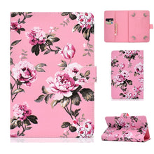 Load image into Gallery viewer, Universal Colored Drawing Pattern Horizontal Flip PU Leather Case with Holder &amp; Card Slots