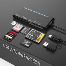 Load image into Gallery viewer, CR7 USB3.0 + Type-C Multi-function Card Reader CF / XD / MS / SD / TF Card 7 in 1, USB3.0 + Type-C