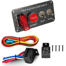 Load image into Gallery viewer, 12V Car Racing Ignition Switch Panel with Switch &amp; Engine Start Button &amp; Relay Wiring Harness, 5 in 1, 4 in 1, 2 in 1