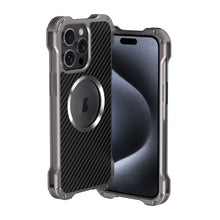 Load image into Gallery viewer, R-JUST RJ51 Hollow MagSafe Magnetic Metal Phone Case, For iPhone 16 Pro Max, For iPhone 16 Pro, For iPhone 16 Plus, For iPhone 16, For iPhone 15 Pro Max, For iPhone 15 Pro, For iPhone 15 Plus, For iPhone 15