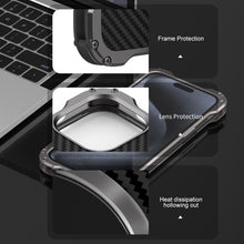 Load image into Gallery viewer, R-JUST RJ51 Hollow MagSafe Magnetic Metal Phone Case, For iPhone 16 Pro Max, For iPhone 16 Pro, For iPhone 16 Plus, For iPhone 16, For iPhone 15 Pro Max, For iPhone 15 Pro, For iPhone 15 Plus, For iPhone 15