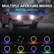 Load image into Gallery viewer, C0090 7 inch Car Colorful Round Angel Eye Headlight, C0090