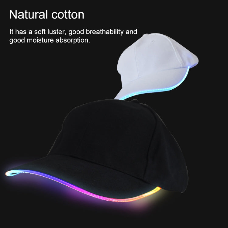 LED Luminous Baseball Cap Male Outdoor Fluorescent Sunhat, Style: Rechargeable