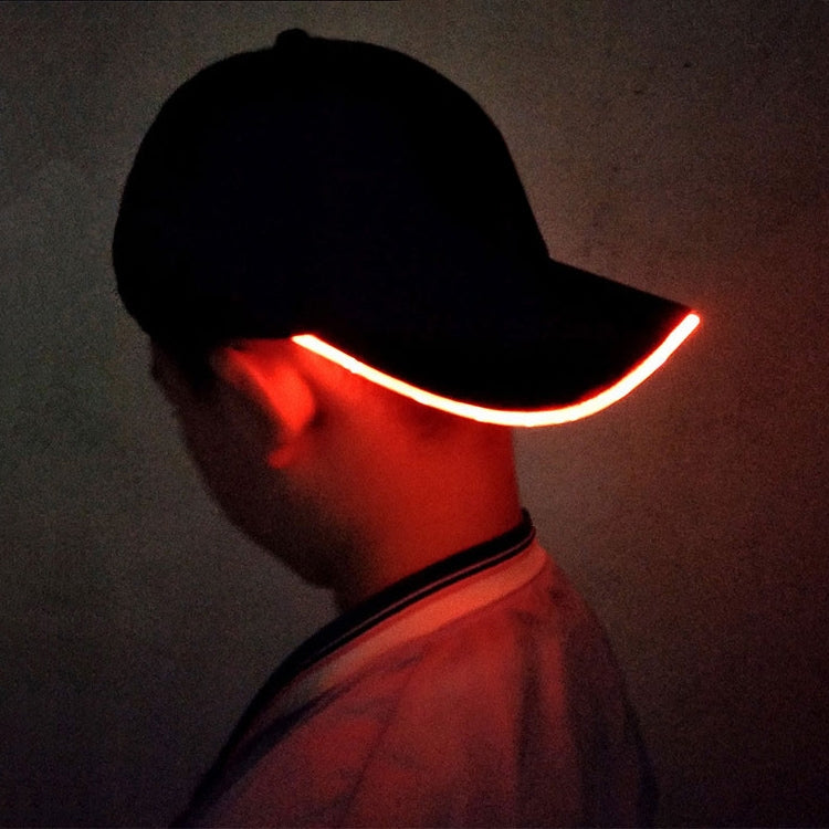 LED Luminous Baseball Cap Male Outdoor Fluorescent Sunhat, Style: Rechargeable