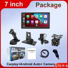 Load image into Gallery viewer, Car 7 inch IPS Portable Smart Screen Wireless Screen Projection Carplay Android Auto, with Reversing Camera, with Reversing Camera