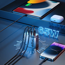 Load image into Gallery viewer, WK WP-U156 Pioneer Series 65W USB+Dual USB-C/Type-C GaN Charger, WP-U156