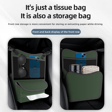 Load image into Gallery viewer, 3054 Napa Texture Leather Car Center Console Storage Bag, 3054 (Olive Green), 3054 (Black), 3054 (Grey), 3054 (Brown)